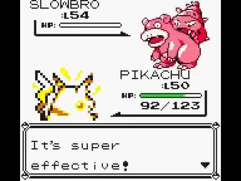 A psychic Pokemon fighting a poisonous pokemon